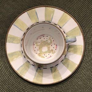 Mackenzie Childs Enamelware Plate & Cup
